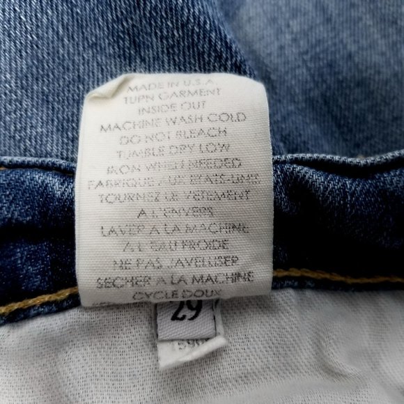 Textile Elizabeth and James Ankle Jeans Ozzy Destroyed Distressed Sz 29 Med Wash - Picture 8 of 11